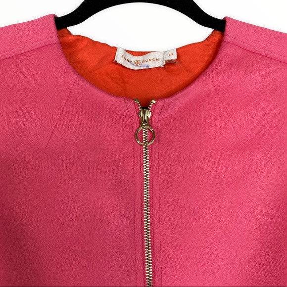 Tory Burch Women’s Sleeveless Scuba Mini Dress with Zipper & Flap Pocket - Picture 8 of 10